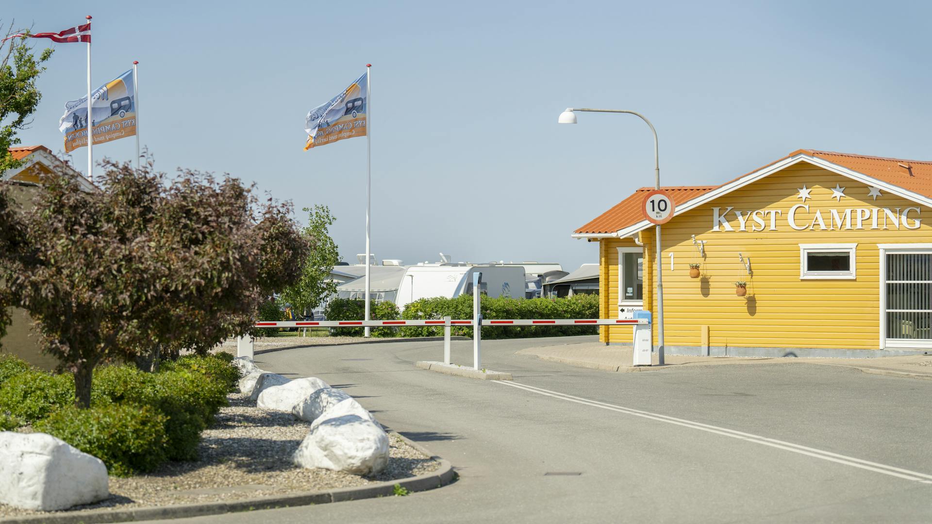 Indgangen til campingpladsen